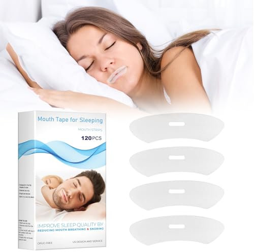 Mouth Tape for Sleeping, 120 PCS Mundkleber Schnarchstopper Nachts Mundpflaster, Anti Schnarch Pflaster und Schnarchpflaster Sleep Tape, Mund Tape Schlaf für Besser Schlafen und Atmen
