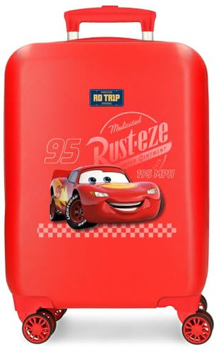 Joumma Bags, Disney Cars RD Trip, Valise Cabine, Valise pour Enfant, fabriquée en ABS, matériau Rigide et léger, Roues Doubles de Rotation multidirectionnelle, Fermeture à Combinaison latérale.,
