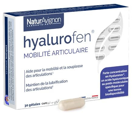 NaturAvignon Hyalurofen | Flexibilité et mobilite articulaire | Acide Hyaluronique + Manganese | articulation et tendons | Complexe articulaire gélules à libération ciblée | 30 gélules (1mois)