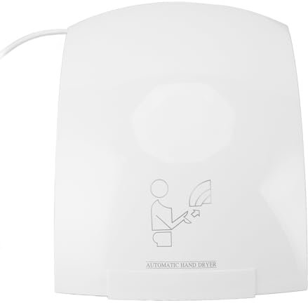 SUPYINI 1200 W Händetrockner, Automatische Erkennung, 10 S, Schnell Trocknend, Starker Luftstrom, Warmluft-Händetrockner Badezimmer, Einkaufszentrum, Hotel (EU-Stecker 220 V)