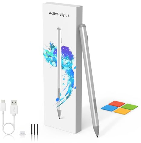 Surface Pen Stylus Stift mit 4096 Druckstufen, Radierer & Rechtsklick, Palm Rejection - Microsoft Surface Pen für Surface Pro 11/10/9/8/7/6/5/4/3/X, Surface Go/Laptop/Studio/Book