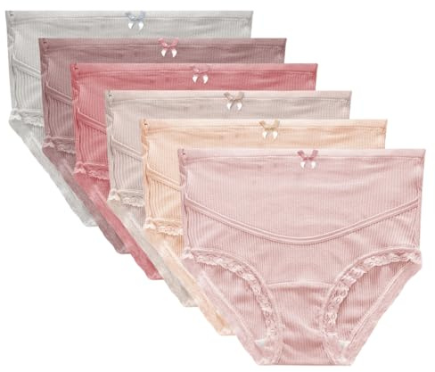 ACMEDE Culotte Maternité de Grossesse Taille Haute - sous-vêtements maternité Coton - Culotte maternité Femme Réglable- Contrôle du Ventre - sous vêtement Grossesse Slip pour Femmes Enceintes
