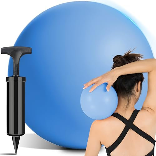 Retoo Gymnastikball mit Pumpe, Trainingsball Pilates Ball Fitnessball 22cm, für Fitness Gym Yoga Gymnastik Balance Core Training Stretching Physiotherapie Ganzkörpertraining Pezzibäll Blau