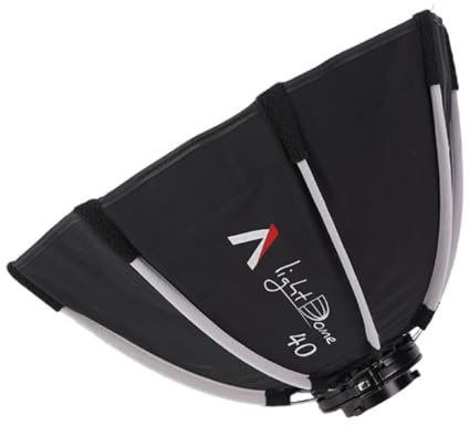 Aputure Light Dome 40 15.75-Inch Circular 8-Corner Design Mini Softbox with ProLock Mount, Reflective Silver Lining, and Quick-Release Latch for Storm 80c