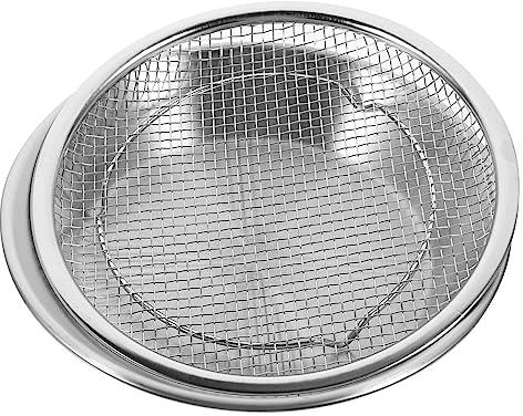 HOLIDYOYO Bandeja De Acero Inoxidable Con Escurridor De Fritos Metálico 2 Piezas Plato Para Servir Alimentos Fritos Aperitivos Postres Hogar Cocina 8.26X7.87X1.37 Pulgadas