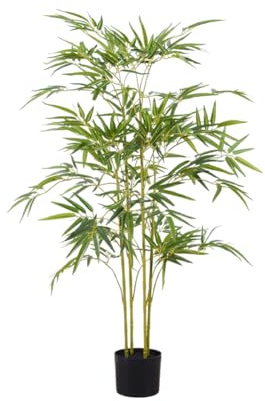 Artificial Bamboo Tree, Garden Decor, Faux Bamboo Plants in Pot, Artificial Plant with Lifelike Trunk and Silk Leaves for Home Restaurant Office Decor