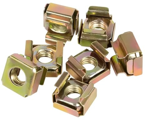 Rummyluck M10 Tuercas Enjauladas para Armario Rack de Servidor Acero al Carbono Zincado (20 Piezas)