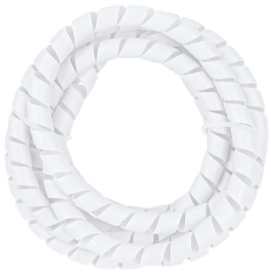 RASTKY Electric Scooter Wire Protector 8mmx2m Spiral Tube Wrap Winding Cable Organizer PP Wire Sleeve Cover for Cable Management (White)