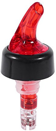 Omabeta 35ml Quick Shot Spirits Measuring Pourer Practical Plastic Liquor Flow Wine Bottle Pour Spout Stopper Cocktail Dispenser Transparent(Red)