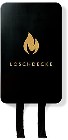 Nordic Flame Löschdecke schwarz/Gold N230