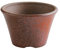 Wazakura Banko Series Petit Pot Jardinage à Bonsaï Rond, Pot en Céramique avec Trou de Drainage 11 cm, Fabriqué au Japon Artisanalement - Argile Rouge