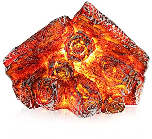 Lámpara de simulación de llama Lámpara de linterna de Halloween Luces decorativas de camping Lámpara de carbón led a pilas, sin hollín ni cenizas, Luces decorativas