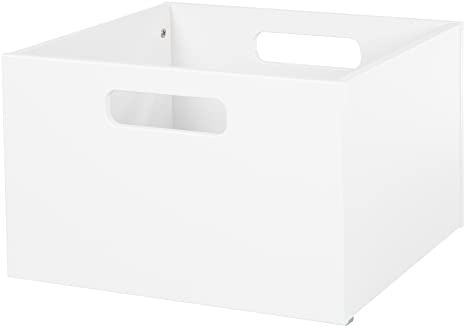 roba Boîte de Rangement en Bois pour Chambre d'enfant, Bac de Rangement avec Poignées pour Jouets et Déco - Blanc