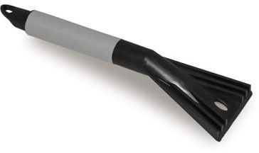 ToM PaR Raschiaghiaccio per Auto | Raschietto per finestre | per Rivestimenti di Ghiaccio e Brina | Impugnatura ergonomica e Morbida | Resistente alle Temperature | Lunghezza: 35 cm | Gris
