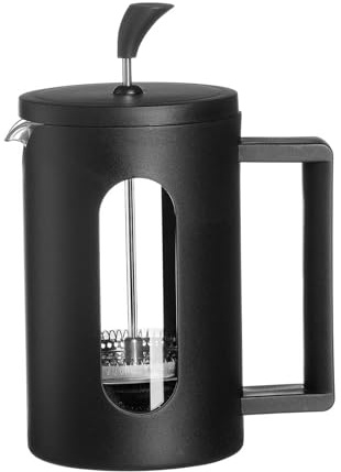 Ritzenhoff & Breker Adana - Caffettiera manuale in vetro borosilicato e acciaio inox, 800 ml, colore: Nero