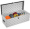 NAIZY Alukiste mit Deckel 38L Aluminium 80x22x22 cm Transportbox Werkzeugkasten mit Schloss & Schlüsseln & Griff Werkzeugbox Transportkoffer, Silber