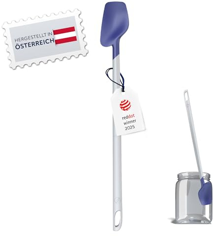 SIOUX Restelöffel Tenya, Premium Silikon, BPA-frei, Flexibel Spülmaschinenfest (royalblau und grau)