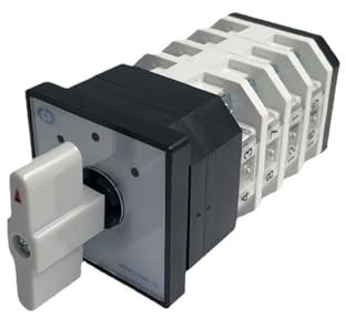 Commutateur de transfert universel LW12-16/4, commutateur rotatif à 3 vitesses et 4 sections, point argenté, double interrupteur d'alimentation 16A