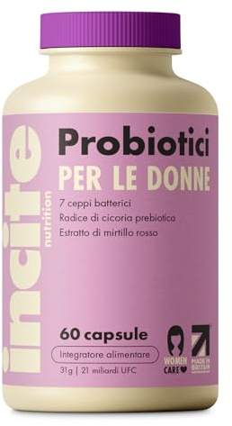 Probiotics for Women 21 Billion CFU – 60 Capsules | 7 Lactobacillus Strains with Cranberry & Prebiotic Inulin – Vaginal Probiotics for Gut Health/pH Balance & Urinary - Womens probiotics – Vegetarian