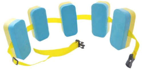 Cabilock Cinturón de Natación EVA Ajustable para Cintura Flotador de Entrenamiento para Piscina Cinturón de Flotación Principiantes Color Azul y Amarillo