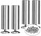 La Vane 12 / 30cm Metall Möbelfüße, 4er Set Edelstahl Tischbeine Schrankfüße mit Gummimatte für Schrank Sofa Küche Regal