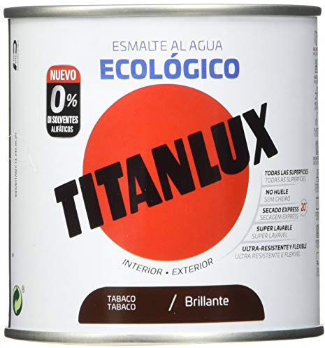 Titanlux Ecológico Esmalte al agua mulisuperficie Brillante Tabaco 250 ml