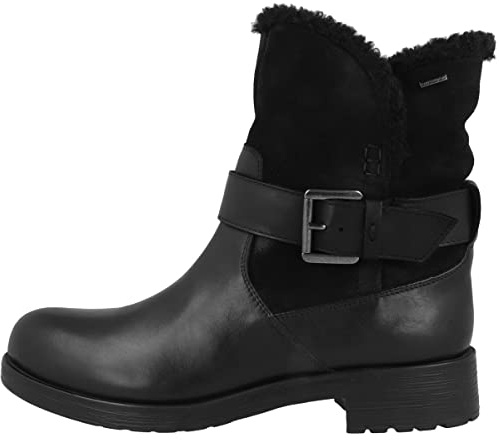 Geox D Damiana E, Botines para Mujer, Negro (Black), 37.5 EU