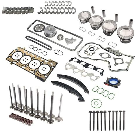 Bisenya Guarnizione della testata, Kit pistone e catena di distribuzione compatibile con 1.4 TSI TFSI 122PS 150PS 160PS CAV CAX CTH CMS CTK 03C107065BF 03C109287G 03C109469K