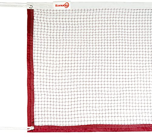 Sanung Portable Badminton Net, Standard Size Indoor Outdoor Polyester Badminton Net Replacement for Backyard Beach Garden, All Weather-Proof and Wear-Resistant, 20FT x 2.5FT
