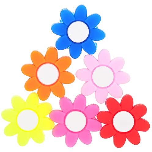 HAPINARY Ammortizzatore 6 Pezzi Racchetta da Tennis per in Silicone Fiore Antivibrazioni Ammortizzatore Assorbente Sicuro e Confortevole Colore Casuale per Partite e Allenamenti