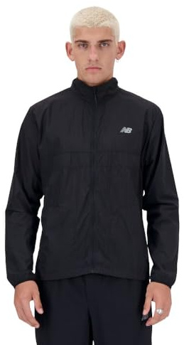 New Balance Men's Athletics Packable Jacket, Black, Small