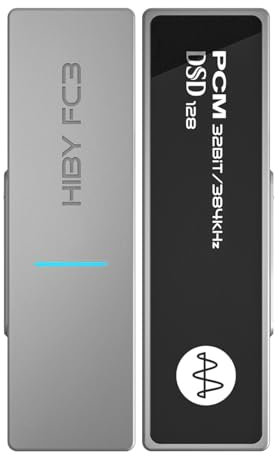 HiBy FC3 MQA dongle USB DAC Replaceable Cable Volume Button Supports DSD PCM Plug and Play for iPhone/MAC/Android/Windows