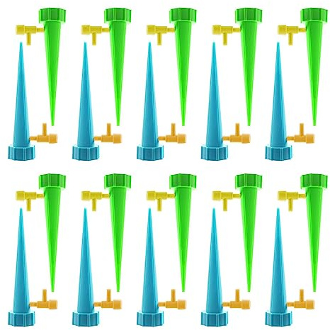 TAFACE Juego de riego automático de 20 piezas, sistema de riego de plantas, sistema de riego ajustable, ideal para regar plantas de jardín e invernadero al aire libre