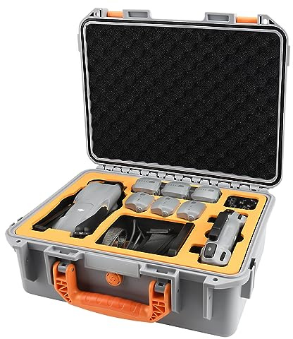 YETEETH Hard Case for DJI Air 3S, Waterproof Pressure Resistant Carrying Case - Fits Latest DJI RC 2/RC-N2/RC-N3 (Grey)
