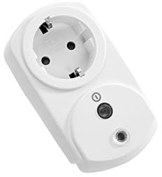 Original Roto Funksteckdose | Störunempfidliche Funkfrequenz sowie hohe Reichweite | Schaltleistung max. 2300W oder 10A | Zeitgesteuertes An-/Ausschalten | Weiß