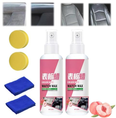 Cire de polissage pour tableau de bord de voiture - Spray nettoyant intérieur de voiture - En plastique - 120 ml (3)