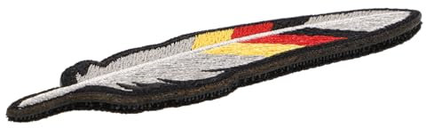 Gogogmee Kompakter Deutschland-flagge-aufnäher Besticktes Feder-design Für Kleidung Jeans Taschen Bücher Rucksäcke Leicht Und Platzsparend