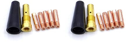 Uikdjgu 14PCS Gasless Nozzle Tips for FC90 Flux-Cored Wire Feed K3493-1 FC90 MIG Welder Welding Torch Welding 0.8Mm Tip
