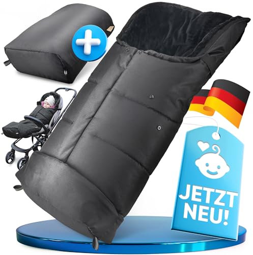 Möwenwelt® Fußsack für Kinderwagen Winter – wächst mit deinem Baby | Auch für Babyschale & Autositz | Flanell statt Fleece – weich, hautfreundlich & warm | Wasserabweisend & maschinenwaschbar