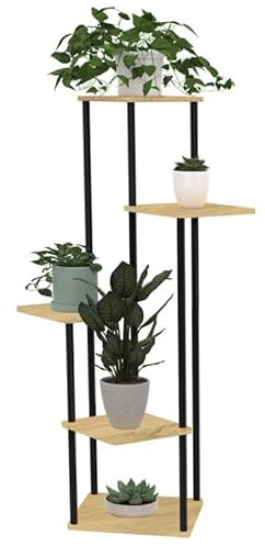 IDMarket - Etagère à Pots de Fleurs Porte Plante Detroit 5 Niveaux Design Industriel