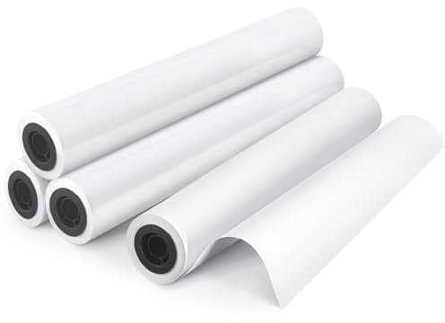 36 x 150' Wide Format Plotter Paper, Goefun CAD Bond Paper Rolls 2 Core for CAD Printing on Wide Format Printers, 4 Rolls