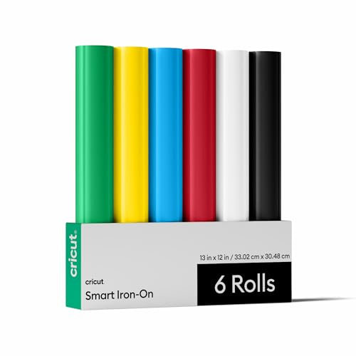 Cricut Smart Iron-on - Sampler - 13 in x 12 in (6) | HTV Heat Transfer Vinyl - Matless cutting for long cuts