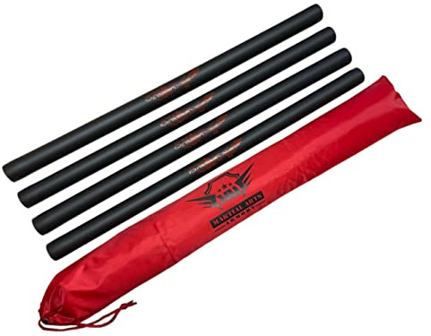 Martial Arts Armory Red Dragon Foam Padded Escrima Sticks with Carry Bag Case - 4 Pack (26)
