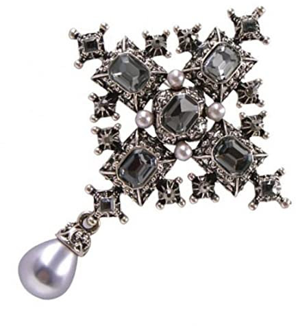 Kristallkreuz-brosche, Vintage Perle-kreuz-pins Eleganter Schmuckriligious Revers-pin Für Frauen Männer