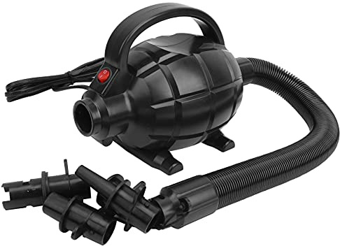 Alomejor 600W Elektrische Luftpumpe Tragbar - Hochleistung Luftmatratzenpumpe mit 0-10 bar Druck f¨¹r Bootsfloat, Rettungsringe, Inflatables, Matratzen, EU-Stecker kompatibel