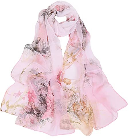 FAIRYGATE Chiffon Schal Seidentuch Damen Chiffon Stola Schal Festliche Langschal für Abendkleid oder Brautkleid A5024