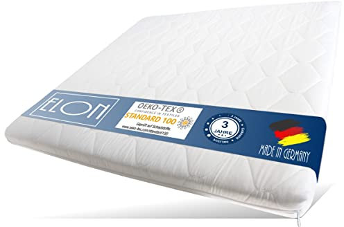 Stillerbursch Laufgittereinlage 100x100 Elon H2 | Laufgittermatratze | Babymatratze Laufstall | Made in Germany | 100% Polyester | Bezug waschbar 40 Grad | weiß