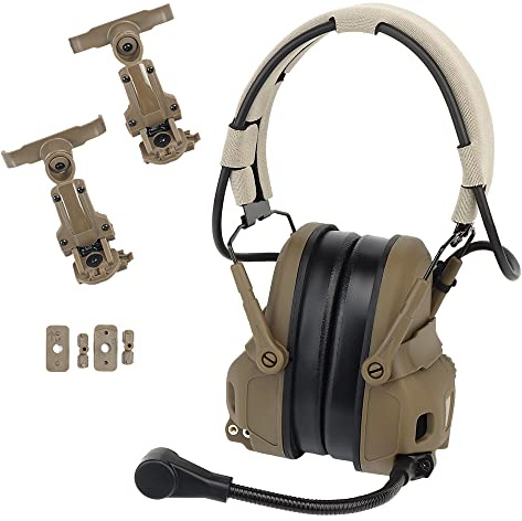 ACEXIER Casque Tactique Militaire Chasse Tir Casque à réduction de Bruit pour OPS Core Arc et Wendy M-Lok Casque monté sur la tête Double Usage (Tan)