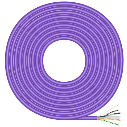 AISENS - A135-0748 - Network Cable RJ45 LSZH Cat.6 UTP Rigid AWG23 CCA (Alloy), Violet, 305M