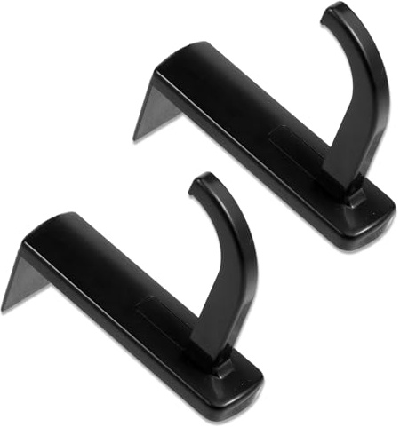 2pcs Monitor Headphone Stand Hook Headset Holder Hanger Adhesive Gaming Earphones Hanger Stick-on Support for Computer Over Ear Earphone Monitor Screen Edge Wall Mount Gaming Desk Accessories